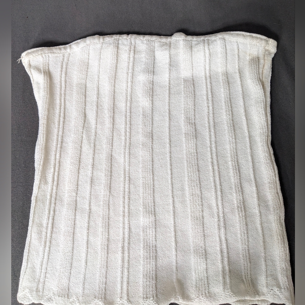 Princess Polly White Knit Tube Top